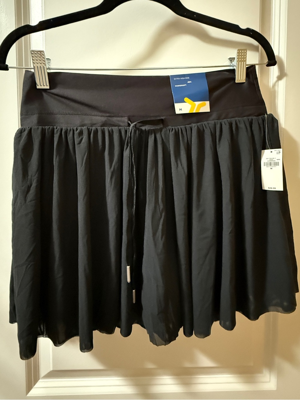 Old Navy Black Circle Skater Skirt with Drawstring Waist